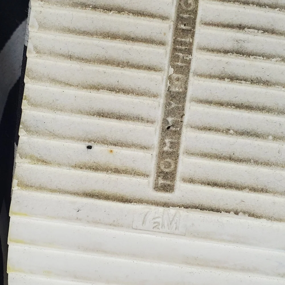 Tommy Hilfiger Black and White Striped Sandals 7.5